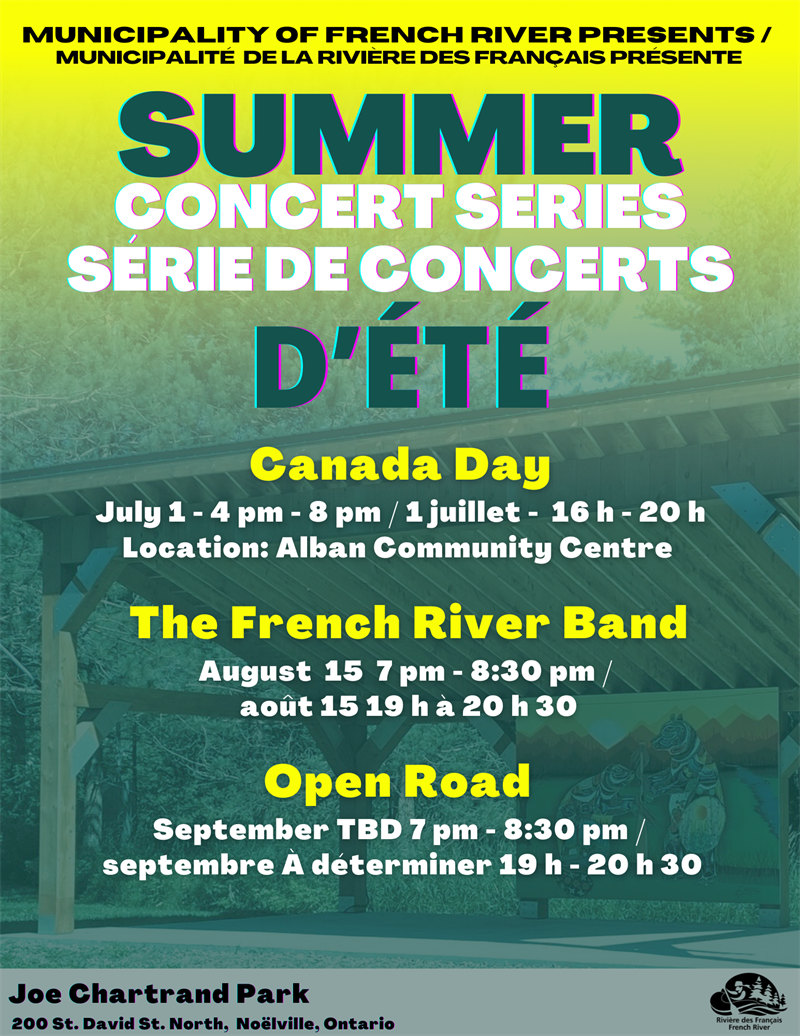 Summer Concert Series at Joe Chartrand Park