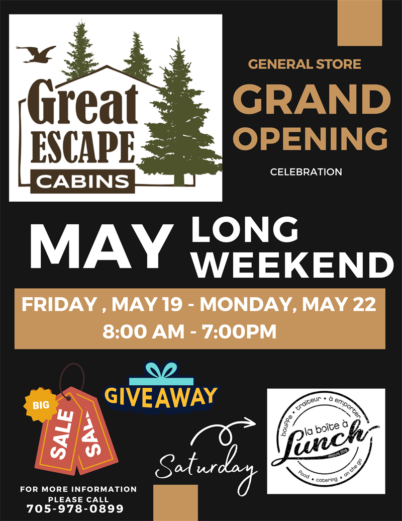 Great Escape Cabins - General Store Grand Opening