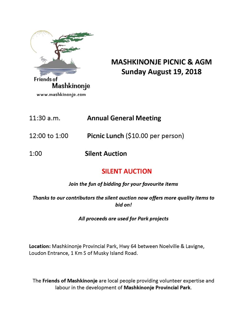 Friends of Mashkinonje AGM & Picnic